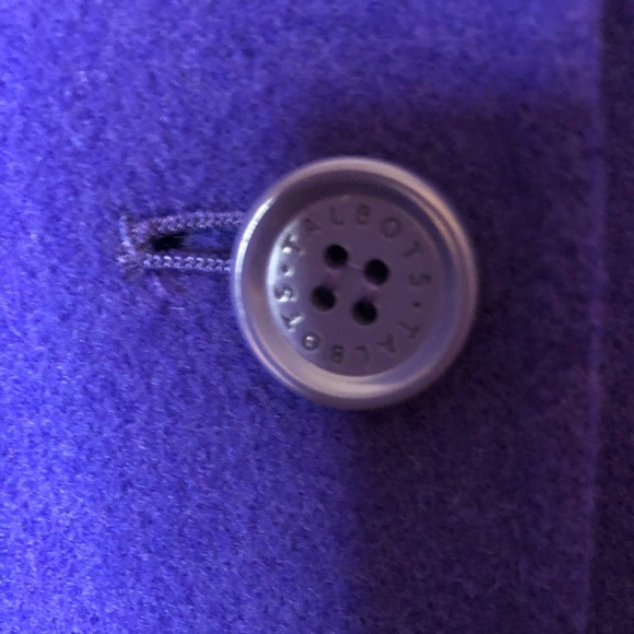 Talbots Women’s Purple Soft Lightweight Wool Blend Jacket Size 16 - Picture 5 of 7